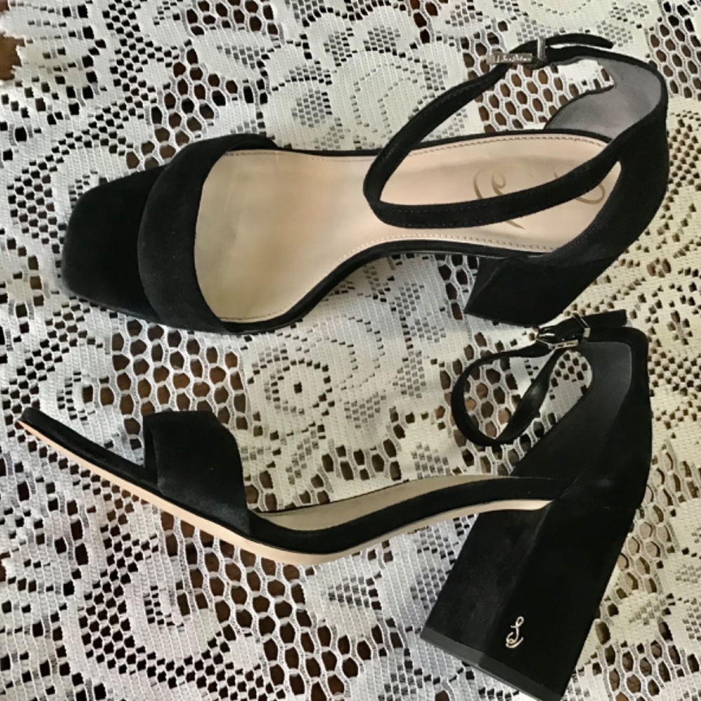 Sam Edelman Daniella Block Heel Sandal~Black~Size 9 1/2W